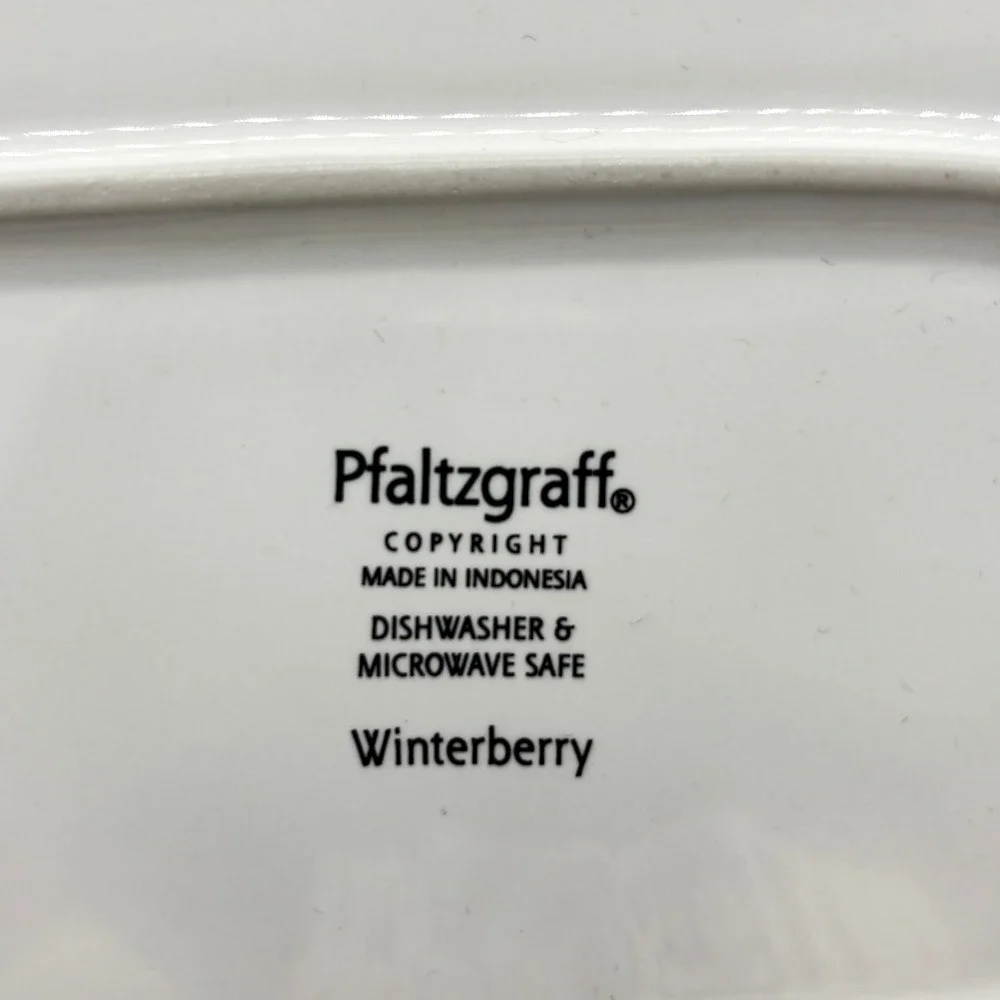 Vtg Pfaltzgraff Winterberry Lasagna Baker Rectangular White Green Holly Dish
